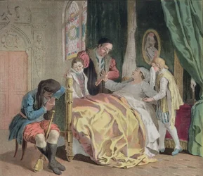 Jean V., Herzog der Bretagne, beauftragt Olivier Clisson mit der Betreuung seiner Kinder, 1788